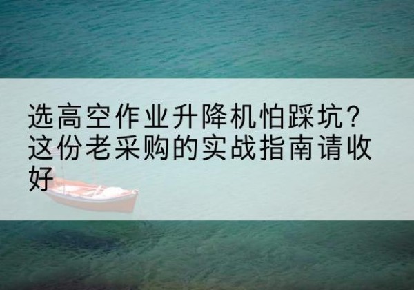 嘉峪关高空作业升降机厂家推荐-选高空作业升降机怕踩坑？这份老采购的实战指南请收好